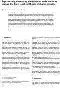 Cover page: Dynamically Increasing the Scope of Code Motions during the High-Level Synthesis of Digital Circuits