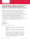 Cover page: Clinical parameters affecting survival outcomes in patients with low-grade serous ovarian carcinoma: an international multicentre analysis