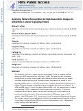 Cover page: Applying Pattern Recognition to High-Resolution Images to Determine Cellular Signaling Status