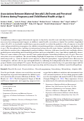 Cover page: Associations Between Maternal Stressful Life Events and Perceived Distress during Pregnancy and Child Mental Health at Age 4