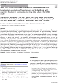 Cover page: Longitudinal association of hypertension and dyslipidemia with cognitive function in community-dwelling older adults: the SONIC study.