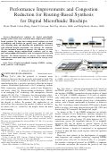 Cover page: Performance Improvements and Congestion Reduction for Routing-Based Synthesis for Digital Microfluidic Biochips