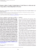 Cover page: Intensive Auditory Cognitive Training Improves Verbal Memory in Adolescents and Young Adults at Clinical High Risk for Psychosis