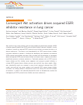 Cover page: Convergent Akt activation drives acquired EGFR inhibitor resistance in lung cancer