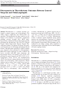 Cover page: Discrepancies in Thyroidectomy Outcomes Between General Surgeons and Otolaryngologists.