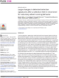 Cover page: Large changes in detected selection signatures after a selection limit in mice bred for voluntary wheel-running behavior.