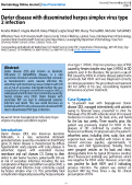 Cover page: Darier disease with disseminated herpes simplex virus type 2 infection