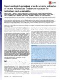 Cover page: Novel serologic biomarkers provide accurate estimates of recent Plasmodium falciparum exposure for individuals and communities