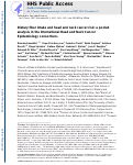 Cover page: Dietary fiber intake and head and neck cancer risk: A pooled analysis in the International Head and Neck Cancer Epidemiology consortium