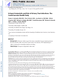 Cover page: Urinary Uromodulin and Risk of Urinary Tract Infections: The&nbsp;Cardiovascular Health Study