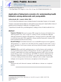 Cover page: Application of behavioral economics for understanding health behaviors among adolescents and young adults