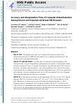 Cover page: Accuracy and interpretation time of computer-aided detection among novice and experienced breast MRI readers.