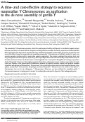 Cover page: A time- and cost-effective strategy to sequence mammalian Y Chromosomes: an application to the de novo assembly of gorilla Y.
