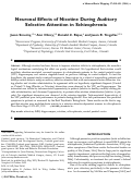 Cover page: Neuronal effects of nicotine during auditory selective attention in schizophrenia.