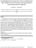 Cover page: On Rayleigh-type formulas for a non-local boundary value problem associated with an integral operator commuting with the Laplacian