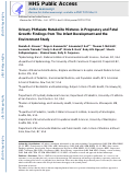 Cover page: Urinary phthalate metabolite mixtures in pregnancy and fetal growth: Findings from the infant development and the environment study