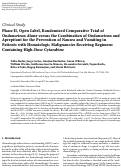 Cover page: Phase II, Open Label, Randomized Comparative Trial of Ondansetron Alone versus the Combination of Ondansetron and Aprepitant for the Prevention of Nausea and Vomiting in Patients with Hematologic Malignancies Receiving Regimens Containing High-Dose Cytarabine