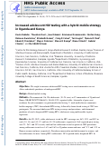 Cover page: Increased adolescent HIV testing with a hybrid mobile strategy in Uganda and Kenya