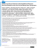 Cover page: Advancing Clinical Trials for Inherited Retinal Diseases: Recommendations from the Second Monaciano Symposium