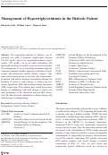 Cover page: Management of Hypertriglyceridemia in the Diabetic Patient