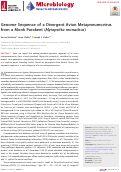 Cover page: Genome Sequence of a Divergent Avian Metapneumovirus from a Monk Parakeet (Myiopsitta monachus)