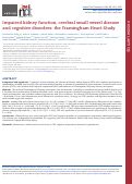 Cover page: Impaired kidney function, cerebral small vessel disease and cognitive disorders: the Framingham Heart Study