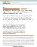 Cover page: Genome-wide association study of corticobasal degeneration identifies risk variants shared with progressive supranuclear palsy