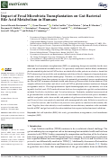 Cover page: Impact of Fecal Microbiota Transplantation on Gut Bacterial Bile Acid Metabolism in Humans.