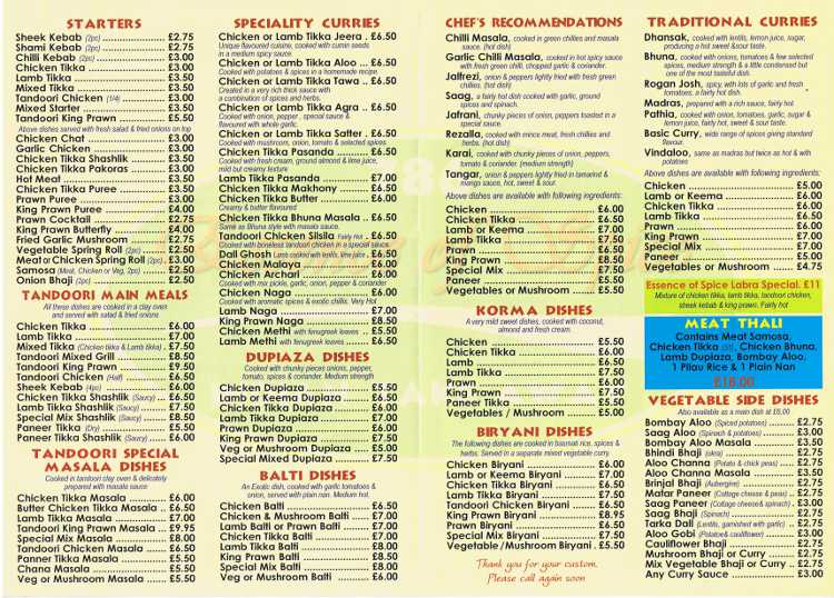 Menu Image