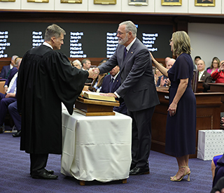 President Albritton takes the oath of office