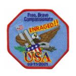 USA  Enraged Free, Brave, Compasionate Patch