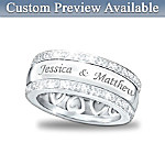 Forever Love 12-Diamond Spinning Band Personalized Ring