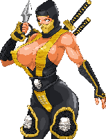 Scorpion female mortal kombat art by_warnerc