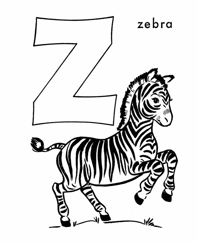 Letter Z Coloring Pages