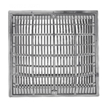 640-4727V | 12 x 12 Inch Grate and Frame Grey