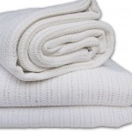 White Cotton cellular blanket