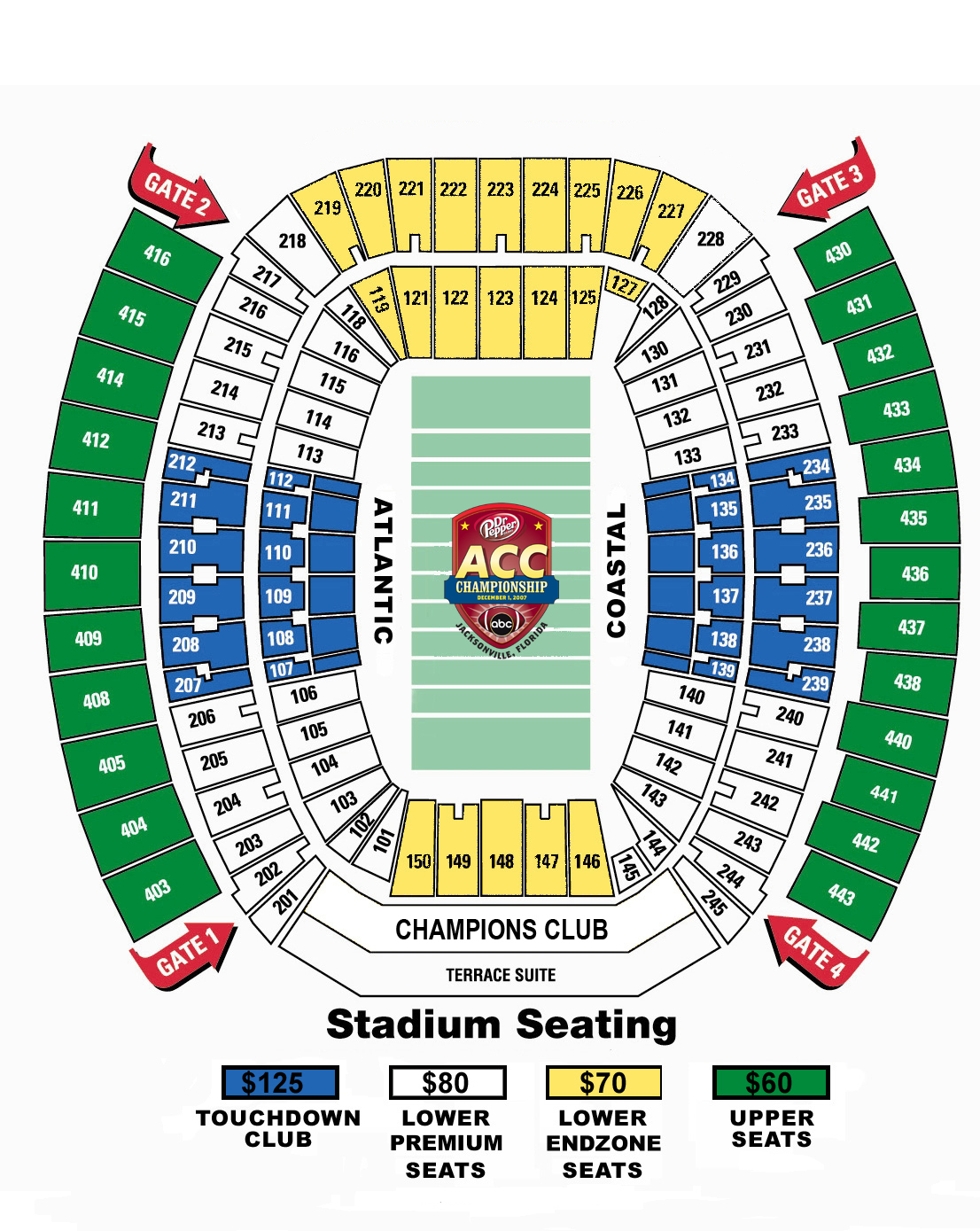 Jacksonville Stadium Seating Chart image.