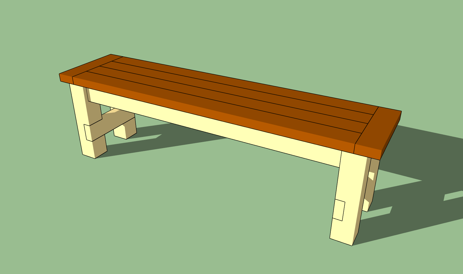 simple outdoor bench seat plans