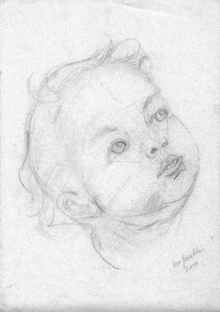 Rostro Bebe Blanca Amelia Gabaldón Venegas- Artelista.