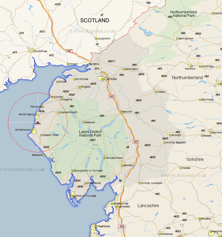 Harrington Cumbria Map