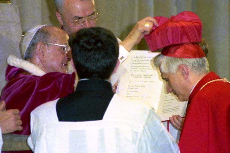 Joseph Ratzinger bij zijn creatie tot kardinaal