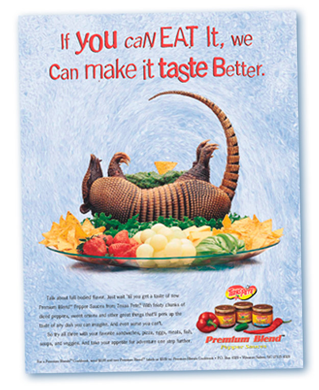 texas pete Armadillo Ad