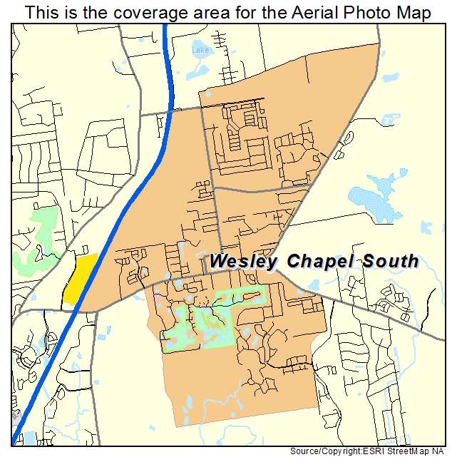 Aerial Photography Map of Wesley Chapel South, FL Florida image.