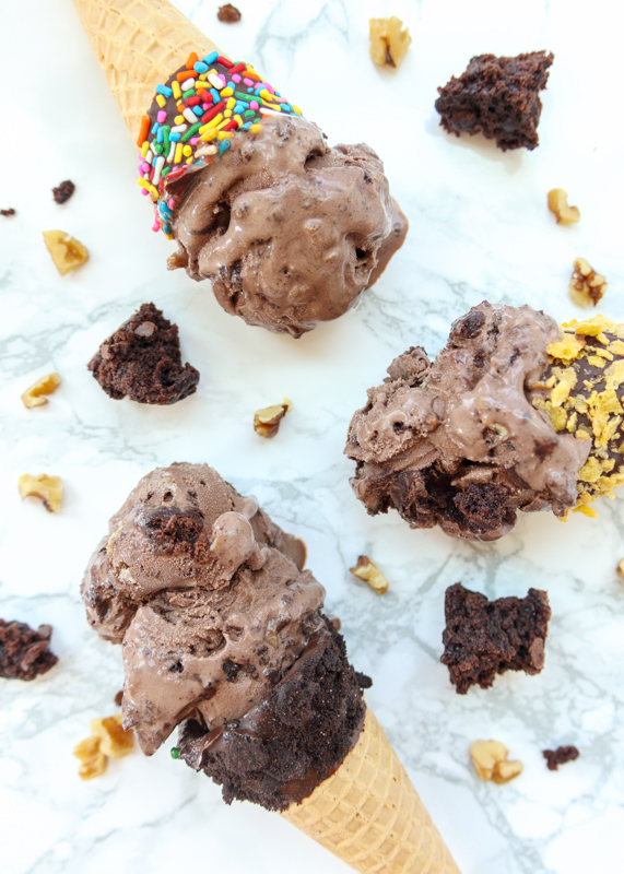 Chocolate Brownie Walnut Ice Cream  |  Lemon & Mocha