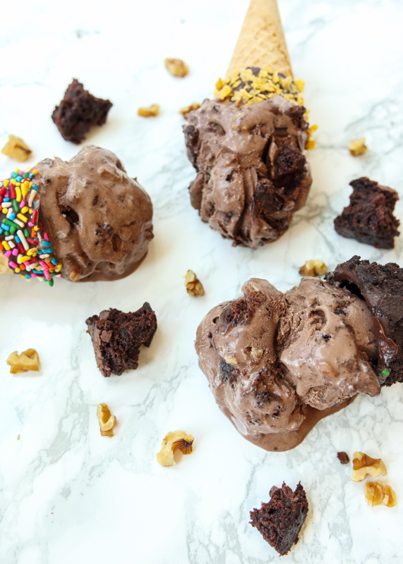 Chocolate Brownie Walnut Ice Cream  |  Lemon & Mocha