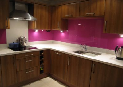 Coloured Glass Backsplash