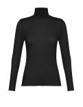 Dolcevita in Tencel™ e Cashmere a Manica Lunga - Nero