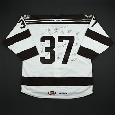 Hershey Bears #37 Team Signed 2018 Capital BlueCross Outdoor Classic Jersey