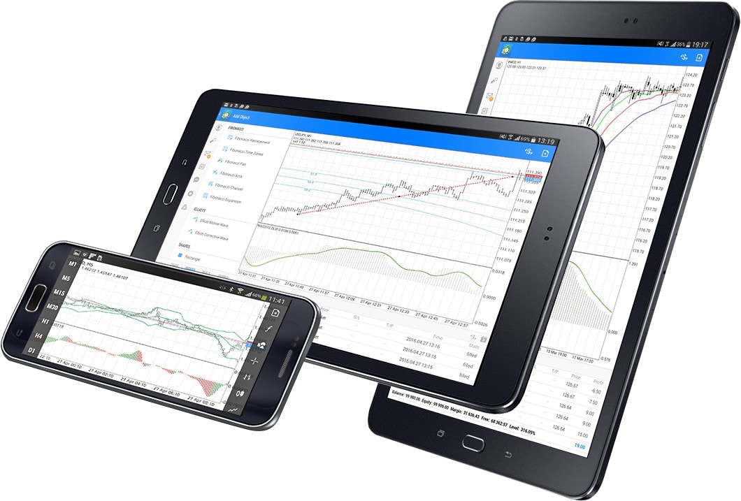 En MetaTrader 5 para Android es posible analizar en profundidad las cotizaciones de divisas, acciones, futuros con la ayuda de los instrumentos incorporados de análisis técnico.