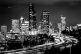 Horizontal The Seattle Skyline from Rizal Park black and white Pictures